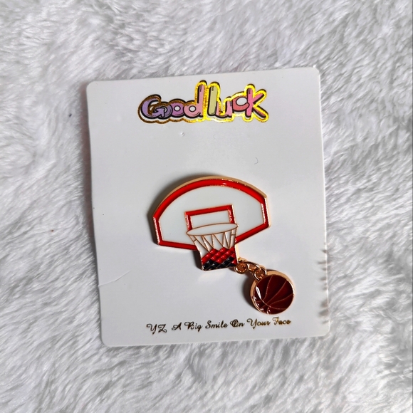 NWT Basketball & Net Pin - Picture 2 of 2